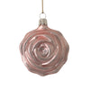 Pink Rose European Glass Ornament | Putti Christmas