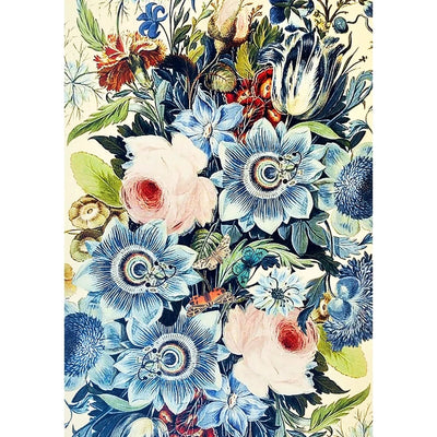 Diana Wilson Arcana Blue Flowers Greeting Card | Putti Celebrations Canada