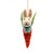 Swaddling Carrot Bunny Felt Ornament