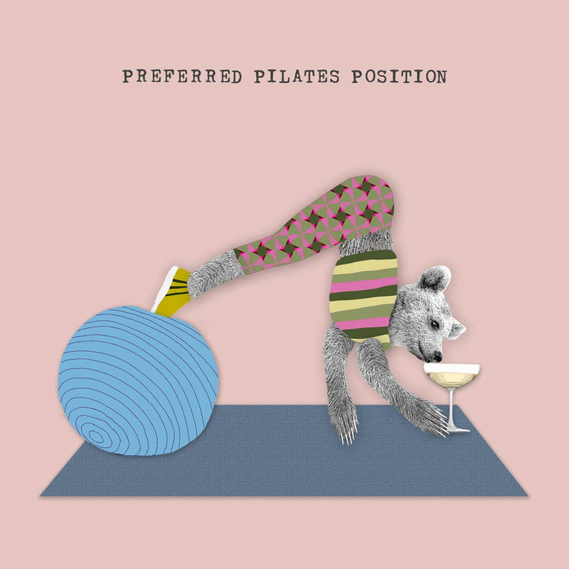 "Prefered Pilates Position" Greeting Card