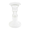 Mud Pie white Glass Candle Holder - Small