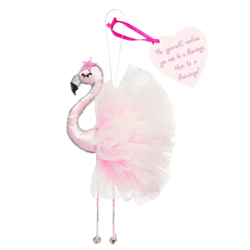 'Be Yourself, Unless You Can Be a Flamingo' ....Pale Pink Flamingo Ornament | Putti Christmas 
