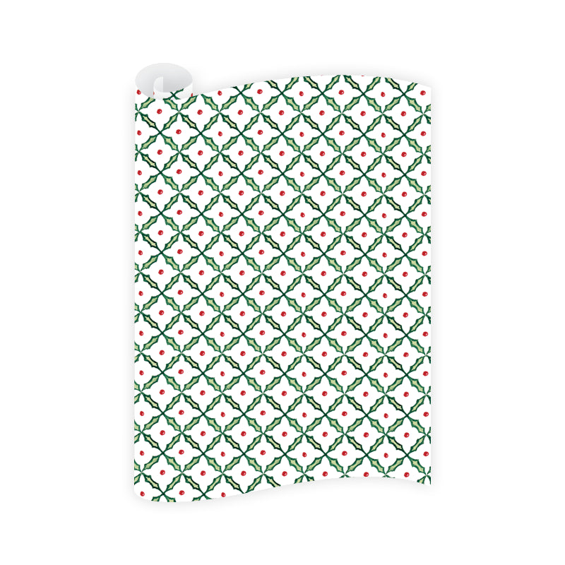 Dogwood Hill Highclere Holly Wrapping Paper Roll  | Putti Christmas 