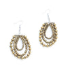 Triple Strand Crystal Bead Earring - Bronze | Putti Fine Fashions