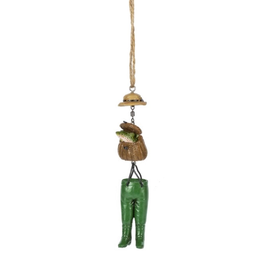 Fishing Waders Dangle Ornament | Putti Christmas Decorations 
