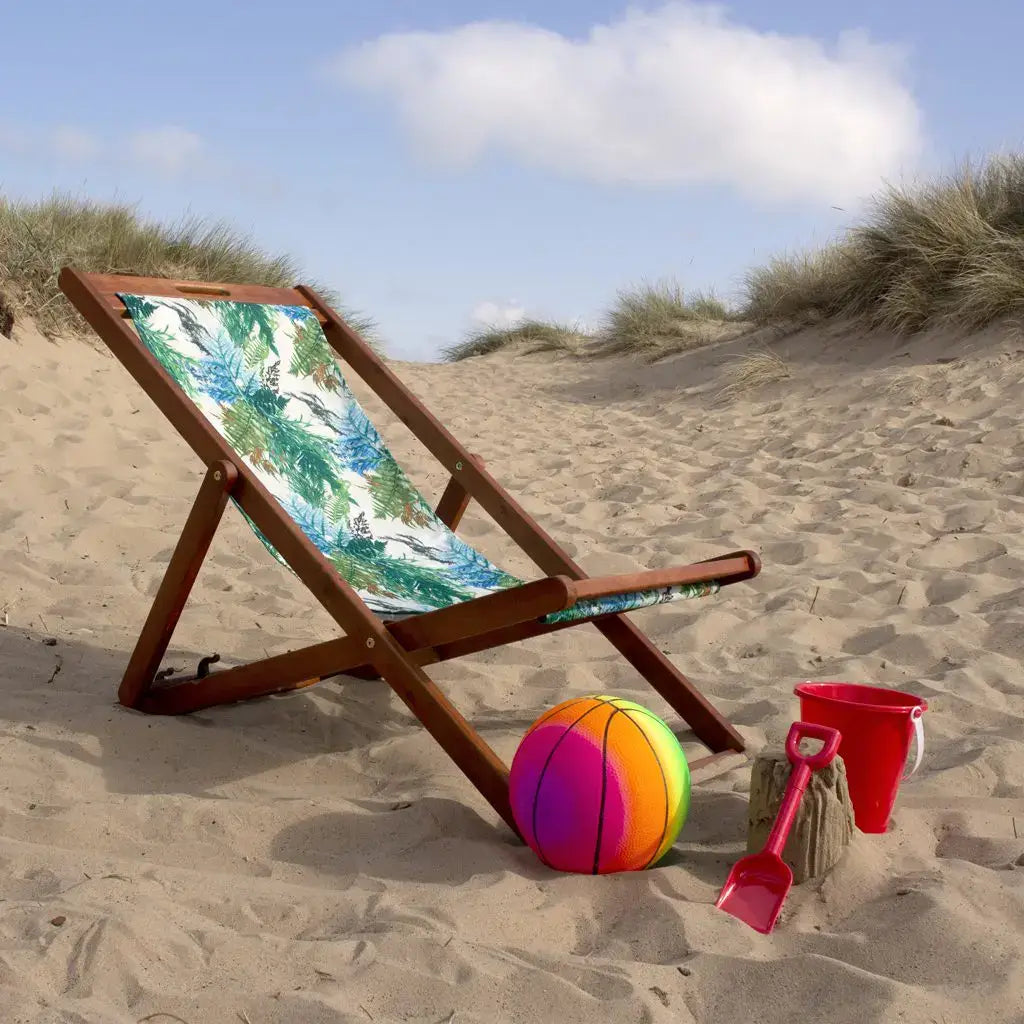 Gillian Arnold - Forage | White & Green Wood Deckchair, Outdoor Furniture