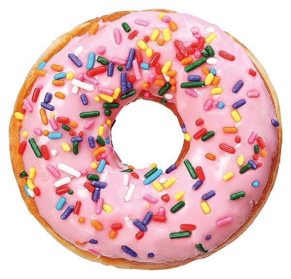 Pink Donut Blank Diecut Card