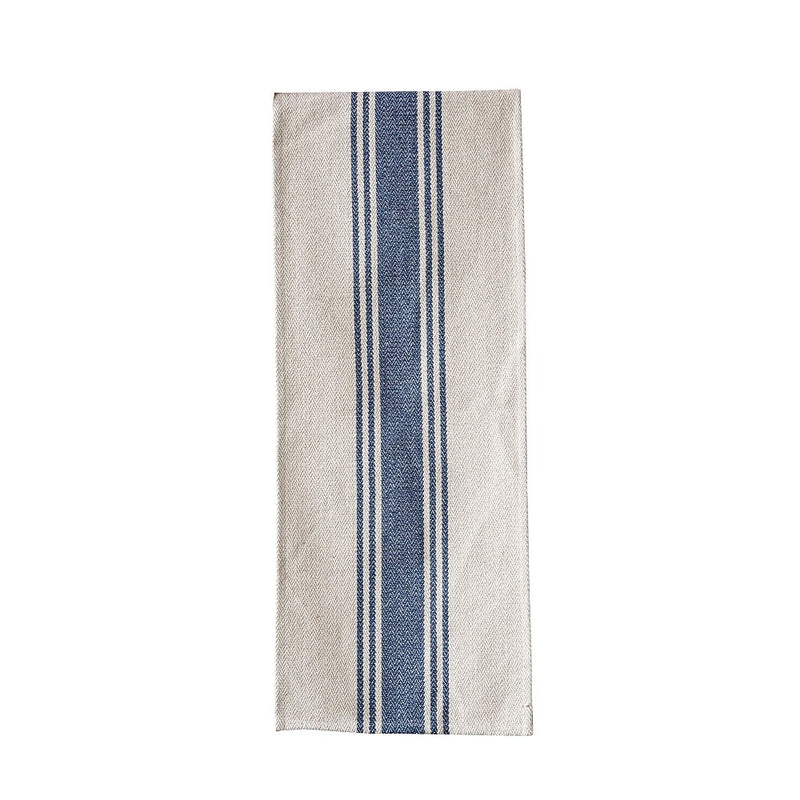 Blue Stripe Canvas Table Runner | Putti Fine Furnishings Canada 