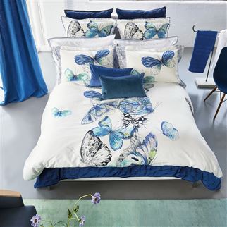 Designers Guild Papillons Cobalt  Bedding, DG-Designers Guild, Putti Fine Furnishings