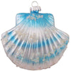 Blue Scallop Shell Glass Ornament | Putti Christmas Decorations