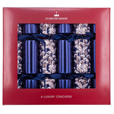 Navy Floral Christmas Crackers