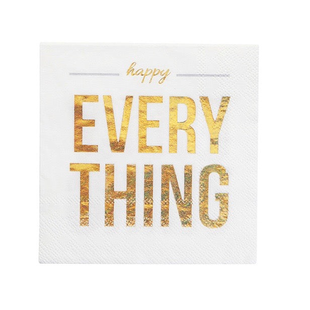 "Happy Everything" Paper Napkin - Beverage - Putti Party Canada