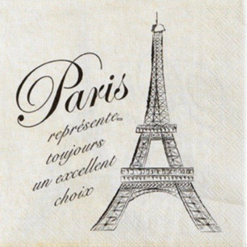 "Paris is always a good idea" Paper Napkin - Lunch - Putti Party Canada