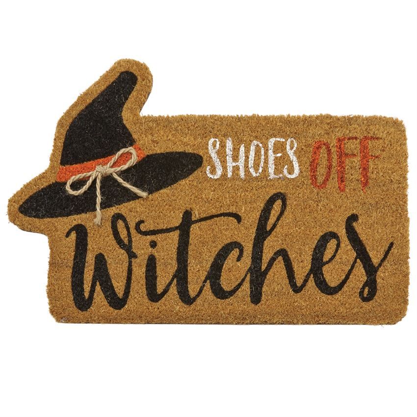 "Shoes off Witches" Door Mat | Putti Fine Furnishings Canada