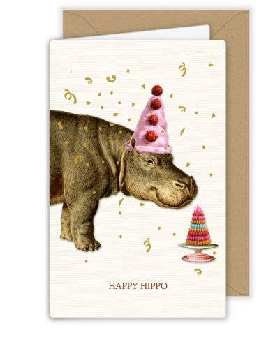 Happy Hippo Greeting Card