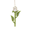 Cody Foster White Rose Stem Glass Ornament | Putti Christmas Canada