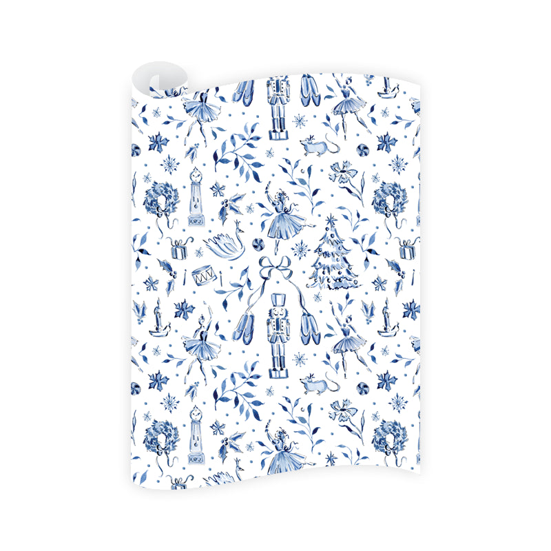 Dogwood Hill Blue Nutcracker Wrapping Paper Roll | Putti Christmas 