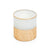 White and Gold Glass Candle Holder | Putti fine Furnishings 