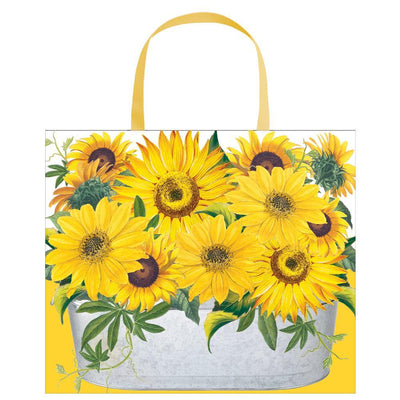 Caspari Horticultural Society Sunflowers Gift Bag | Putti Fine Furnishings