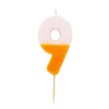 Multicolor Number Candle - Nine