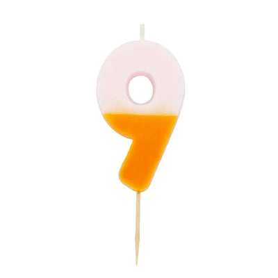Multicolor Number Candle - Nine