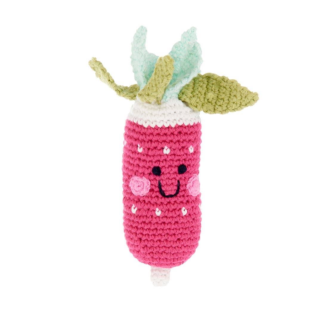 Pebblechild Radish Friendly Vegetable Rattle | Le Petite Putti Canada 