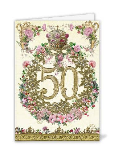 50 Crown Crest Greeting Card