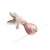 Pink Glass Bird with Feather Tail Ornament  | Putti Christmas Decorations 