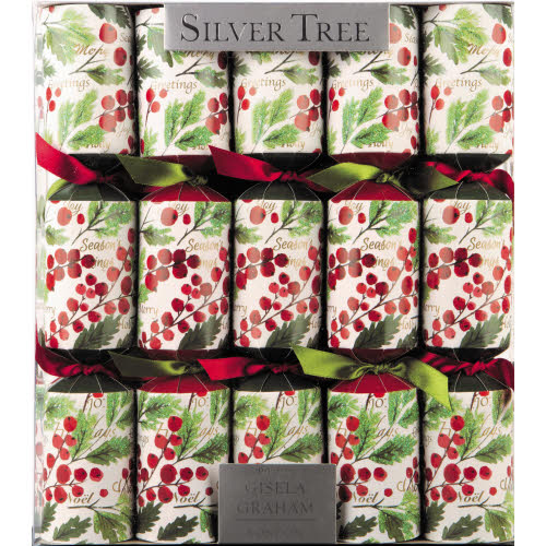 Gisela Graham Water Color Berries Christmas Crackers | Putti Christmas Celebrations