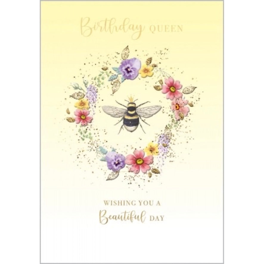 "Birthday Queen: Bee Greeting Card