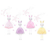 Hoppy Easter! Bunny kisses, Easter wishes!' Yellow Gingham Bunny Decoration