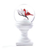 Cardinal Snowglobe on Pedestal