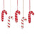 Candy Cane Felt Christmas Ornaments - Set of 5