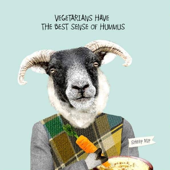 Vegetarian sense of hummus Greeting Card | Putti celebrations 