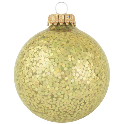 Gold Spangle Glass Ball Ornaments - Set of 6 | Putti Christmas Canada
