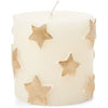 Zodax Gold Star Embossed Pillar Candles