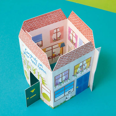 'Congrats on your new home" 3D Fold Out Greeting Card