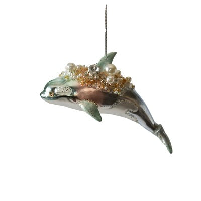 Dolphin Glass Ornament