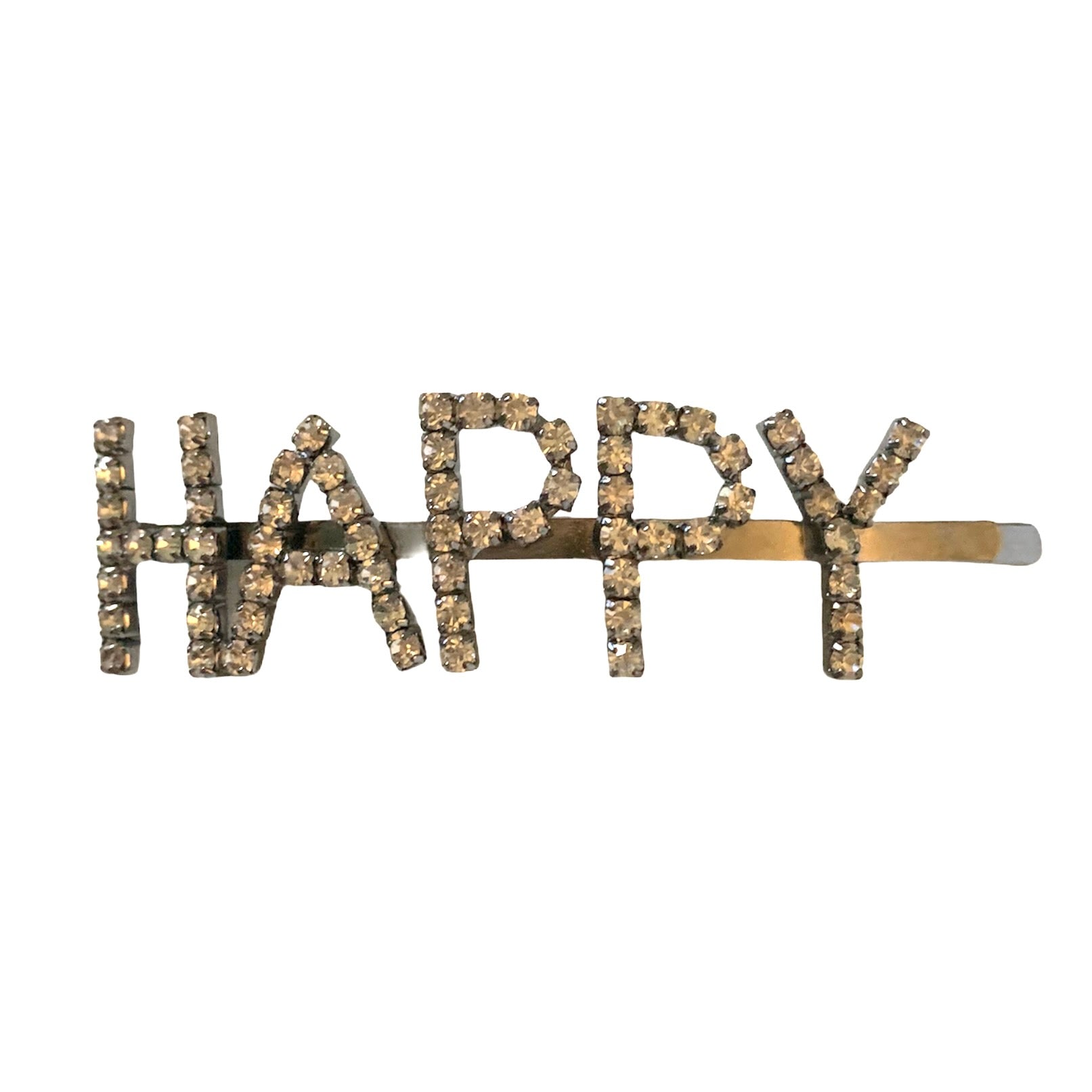 Diamante "Happy" Hair Clip