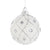 Kurt Adler Jewelled Trellis White Glass Ball Ornament  | Putti Christmas Canada 