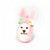 Pink Bunny Head Egg Felt Ornament