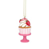 Resin Cake on Stand Ornament  - 4 Assorted