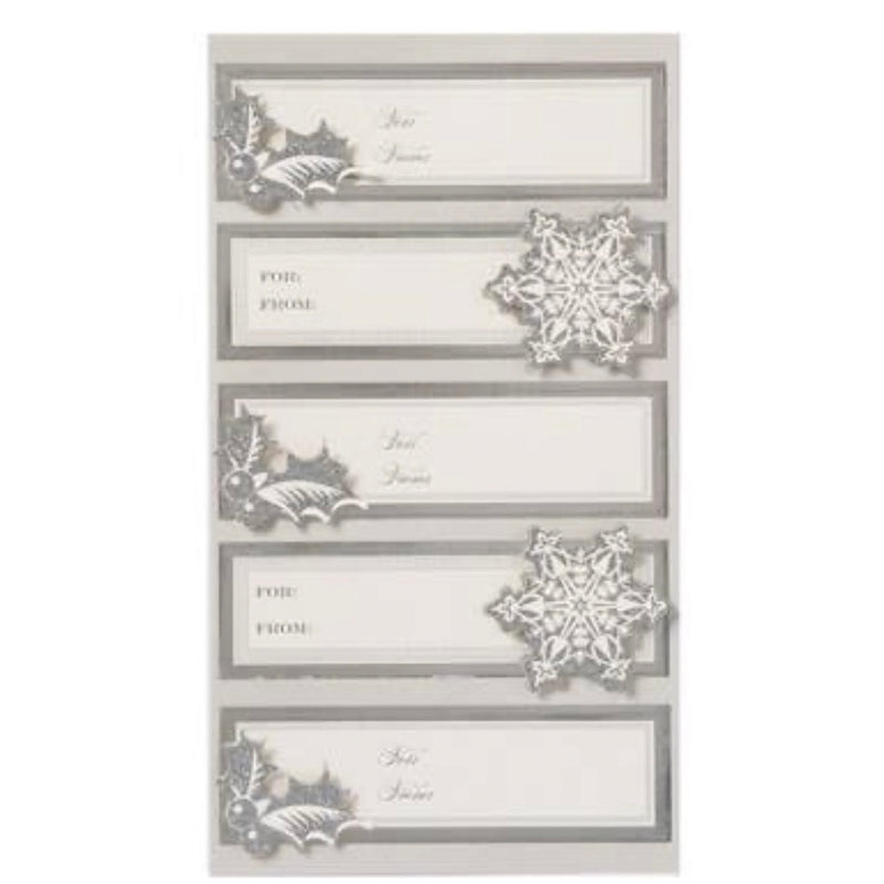 Anna Griffin Silver 3D Sticker Label Sheets | Putti Christmas 