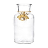 Glass Mini Bottle Vase with Gold Bee Charm