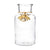 Glass Mini Bottle Vase with Gold Bee Charm