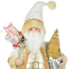 Gold Standing Santa with Tree and Gift Bag | Putti Christmas Canada