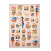 Bon Artis Cotton Tea Towel - Ooh La La Cats  | Putti Fine Furnishings