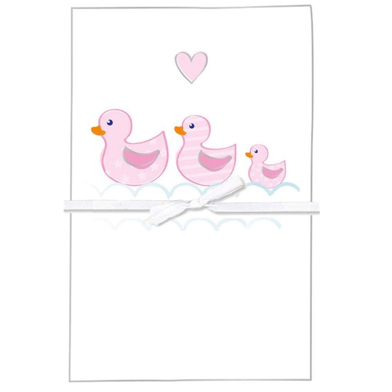 Artebene Pink Ducks Baby Greeting Card | Putti Fine Furnishings 