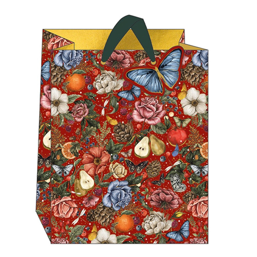 Large Fruit and Flower Christmas Gift Bag