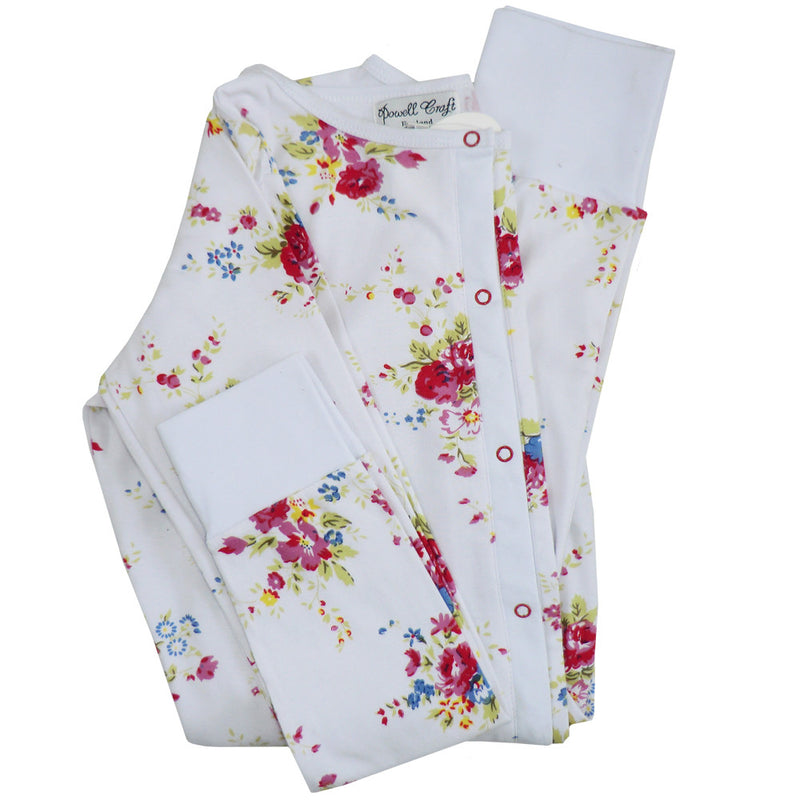 Mixed Floral Ladies Onesie - Small Sleepware - Powell Craft Uk - Putti Fine Furnishings Toronto Canada - 1